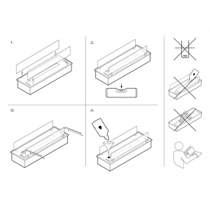 Einbaukasten L mit Steindekor und Medaillon