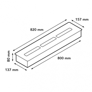 Bioethanol Brenner XL mit Lippe (8014LB)